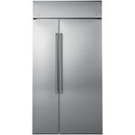 Café - 29.6 Cu. Ft. Side-by-Side Built-In Refrigerator - Stainless steel - Front_Standard