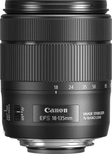 Canon EF-S18-135mm F3.5-5.6 IS USM Standard Zoom Lens for EOS DSLR Cameras - black GLOBAL SHIPPING