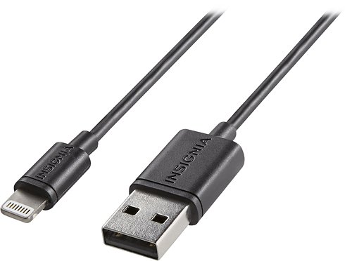  Insignia™ - Apple MFi Certified 4' Lightning Charge-and-Sync Cable - Black