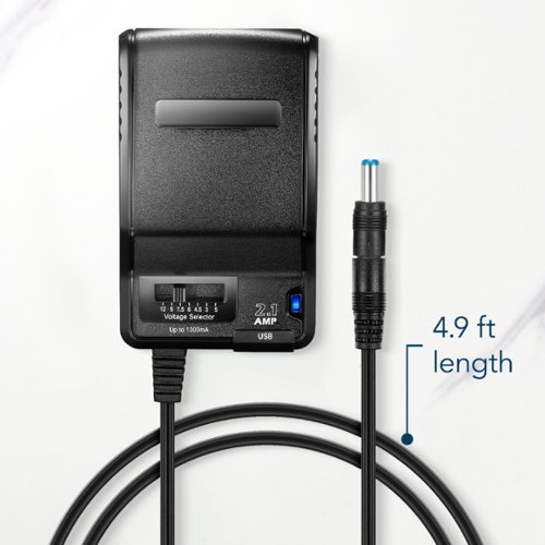Insignia™ 15.6 W 4.9 ft Universal AC Adapter - Black WHERE TO BUY