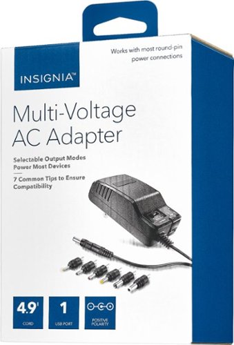 Insignia™ 15.6 W 4.9 ft Universal AC Adapter - Black SHOP ONLINE