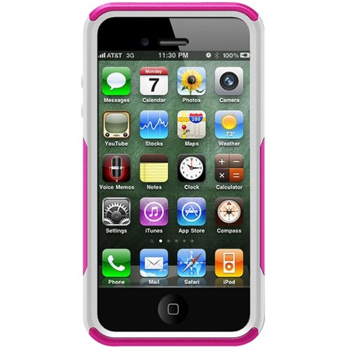 Otterbox - Commuter Protective Cover for Apple iPhone 4 and 4S - Hot pink-Front_Standard 