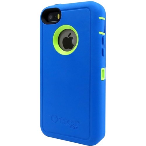  Otterbox - Defender Series Zoom Protective Case for Apple iPhone 5c - Ocean blue, Glow green