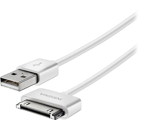  Insignia™ - Apple MFi Certified 4' 30-Pin Charge-and-Sync Cable - White