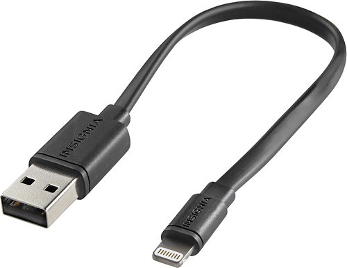  Insignia™ - Apple MFi Certified 6&quot; Lightning Charge-and-Sync Cable - Black