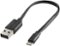 Insignia™ - Apple MFi Certified 6" Lightning Charge-and-Sync Cable - Black-Front_Standard