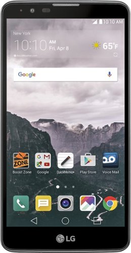  Boost Mobile - LG Stylo 2 4G with 16GB Memory Prepaid Cell Phone - Titan Silver