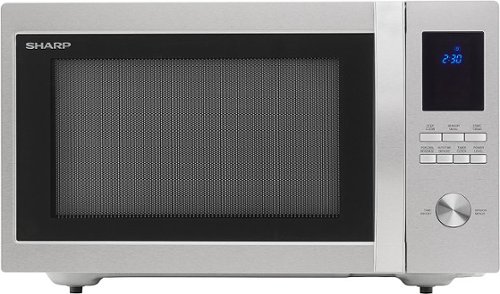  Sharp - 1.6 Cu. Ft. Family-Size Microwave - Stainless steel