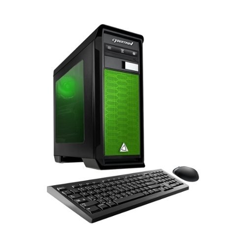  CybertronPC - Rhodium Gaming Desktop - AMD Ryzen 3 2200G - 16GB Memory - NVIDIA GeForce GTX 1050 - 2TB Hard Drive - Green