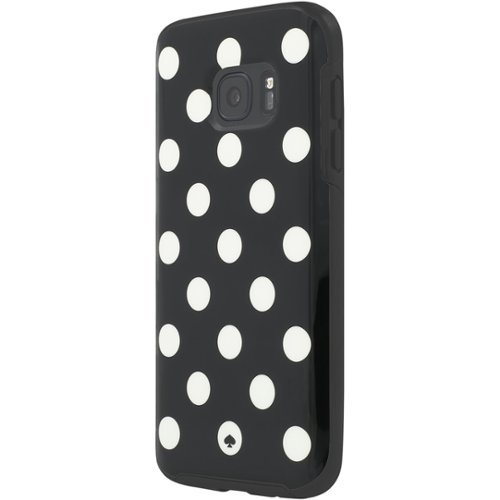  kate spade new york - Hybrid Hardshell Case for Samsung Galaxy S7 - Cream/Le Pavilion Dot Black