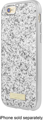  kate spade new york - Glitter Case with Bumper for Apple® iPhone® 6 and 6s - Silver/Exposed Glitter Silver