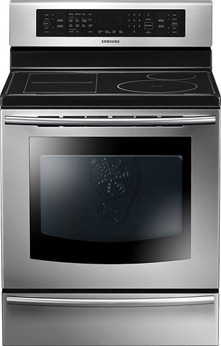  Samsung - 30&quot; Induction Self-Cleaning Freestanding Electric Convection Induction Range - Stainless steel