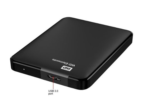 Western Digital WDポータブルHDD 1TBブラック Western Digital WD 1TB Elements Portable Storage USB 3.0 Model