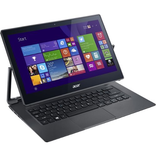 Acer - Aspire R 13 2-in-1 13.3" Refurbished Touch-Screen Laptop - Intel Core i7 - 8GB Memory - 512GB Solid State Drive - Gray-Front_Standard 