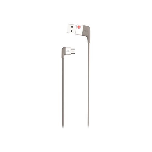 EMTEC - 3.9' Micro USB-to-USB Type A Charging Cable - Gray-Front_Standard 