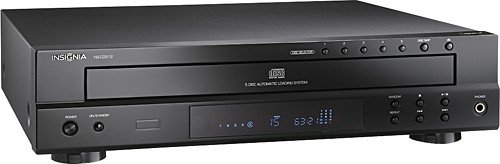 Insignia™ - 5-Disc CD Changer - Black-Front_Standard