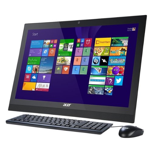 Acer - Refurbished Aspire 21.5" Touch-Screen All-In-One - Intel Celeron - 4GB Memory - 500GB Hard Drive - Black-Angle_Standard 