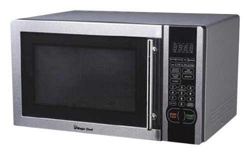  Magic Chef - 1.1 Cu. Ft. Mid-Size Microwave - Stainless steel