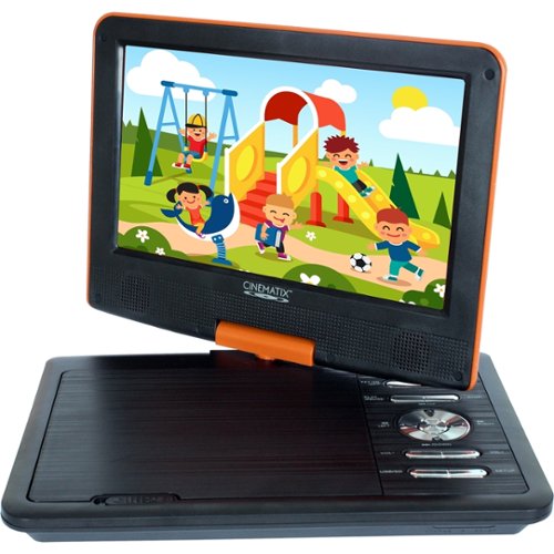 Cinematix - 9" Portable DVD Player - Orange-Front_Standard 