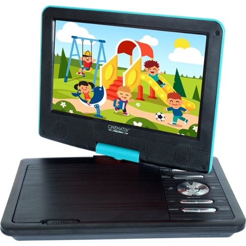 Cinematix - 9" Portable DVD Player - Aqua Blue-Front_Standard 