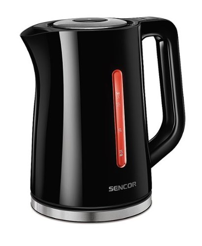  Sencor SWK1792BK Cordless Electric Kettle with Display and Power Cord Base, Black - Black