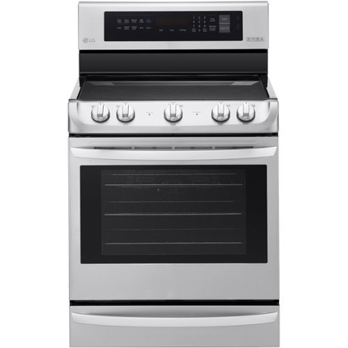  LG - 6.2 Cu. Ft. Self-Cleaning Freestanding Electric Range with ProBake Convection - Stainless Steel
