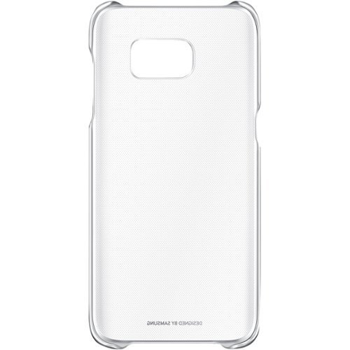 Samsung - Protective Cover Back Cover for Galaxy S7 edge - Silver-Front_Standard 