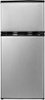 Insignia™ - 4.3 Cu. Ft. Mini Fridge - Stainless Steel Look-Front_Standard
