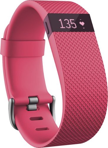  Fitbit - Charge HR Activity Tracker + Heart Rate (Large) - Pink