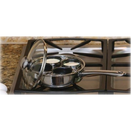 Cook Pro - 4 Egg Poacher - Stainless Steel-Angle_Standard 