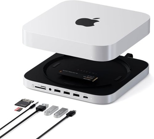 Satechi Stand & Hub For Mac Mini / Studio With NVMe SSD Enclosure - Silver WORLDWIDE DELIVERY
