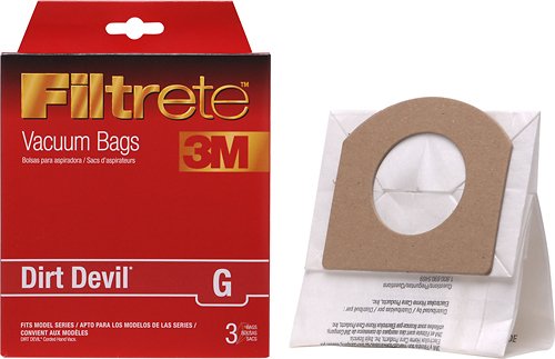  3M - Filtrete G Vacuum Bag for Most Dirt Devil Corded Hand Vacs - White