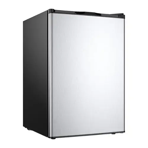 Front. Sugift - 3 Cubic Feet Compact Upright Freezer with Stainless Steel Door - Silver.