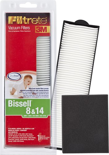  3M - Filtrete 8 &amp; 14 Filter for Select BISSELL Vacuums - White/Black