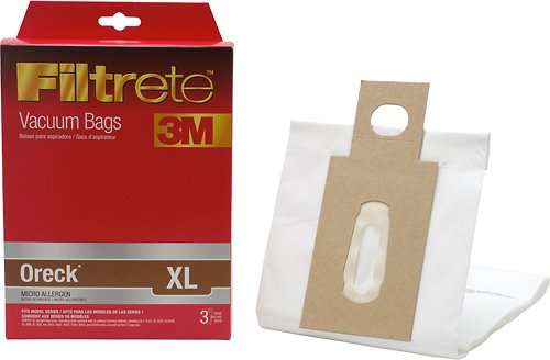 3M - Filtrete Micro Allergen Vacuum Bag for Select Oreck XL Upright Vacuums - White