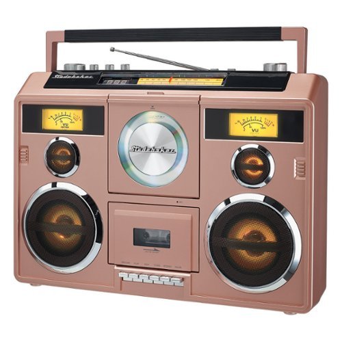 Studebaker - SB2140 Portable Stereo Boombox with Bluetooth/CD/AM-FM Radio/Cassette Recorder - Rose Gold