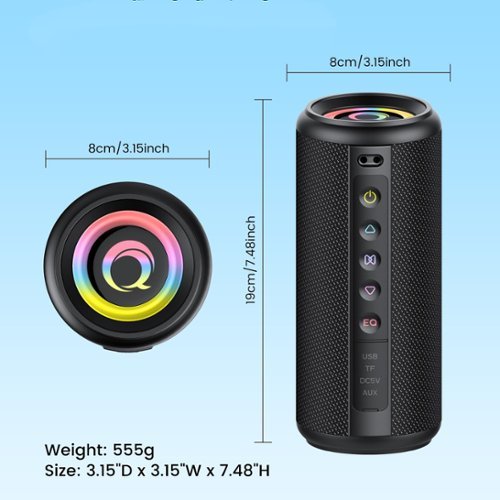 Dazzed Corner Portable Bluetooth Speaker,Wireless Speaker Black
