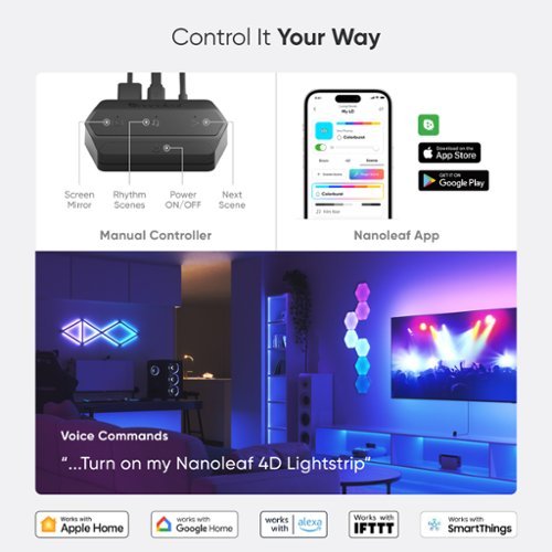 Nanoleaf 4D - Screen Mirror + Lightstrip Kit (For TVs and Monitors up to 65) - Multicolor WHERE TO BUY