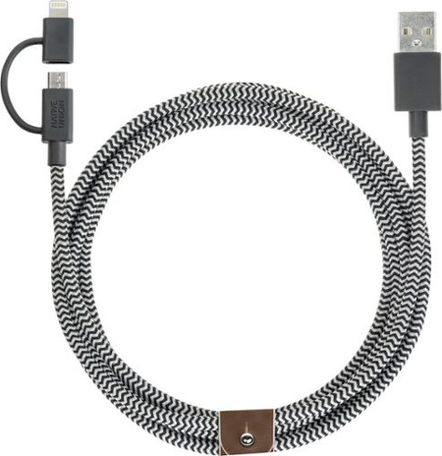  Native Union - 6.5' Lightning USB Charging Cable - Zebra