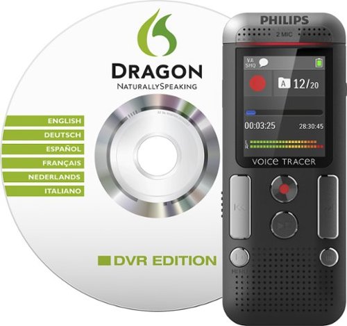 Philips - Voice Tracer Audio Recorder - Anthracite/chrome-Front_Standard 