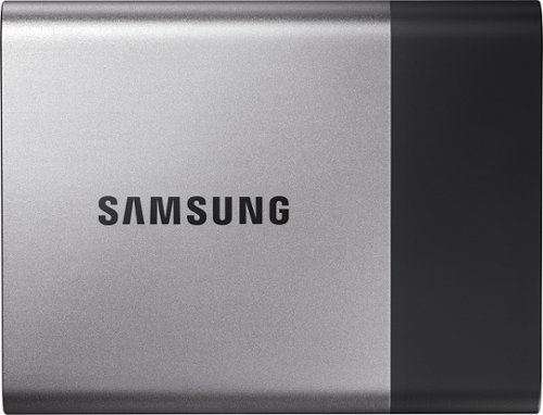  Samsung - Portable SSD T3 500GB External USB 3.1 Gen1 Portable Hard Drive - Black/Silver