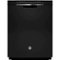 GE - 24" Tall Tub Built-In Dishwasher - Black-Front_Standard