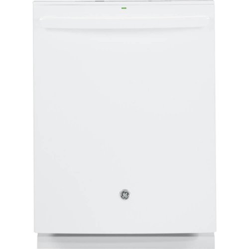 GE - 24" Tall Tub Built-In Dishwasher - White-Front_Standard 