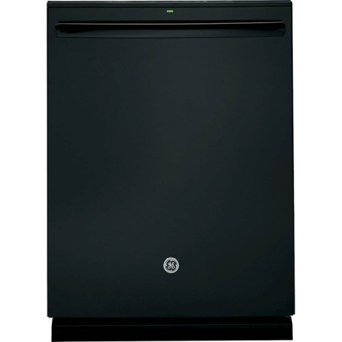 GE - 24" Tall Tub Built-In Dishwasher - Black-Front_Standard 