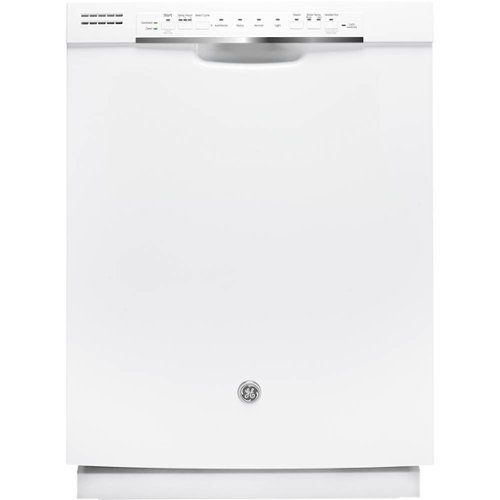 GE - 24" Tall Tub Built-In Dishwasher - White-Front_Standard 