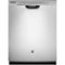 GE - 24" Tall Tub Built-In Dishwasher - Stainless Steel-Front_Standard