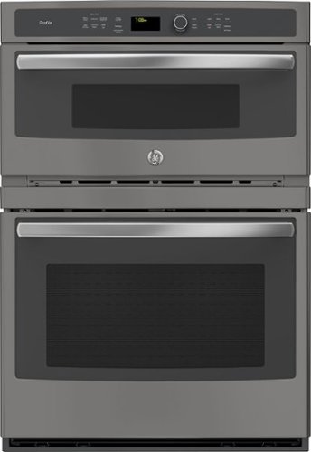 GE Profile - 30" Built-In Double Electric Convection Wall Oven with Built-In Microwave - Slate