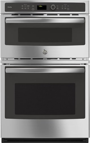 GE Profile - 27" Built-In Double Electric Convection Wall Oven with Built-In Microwave - Stainless steel