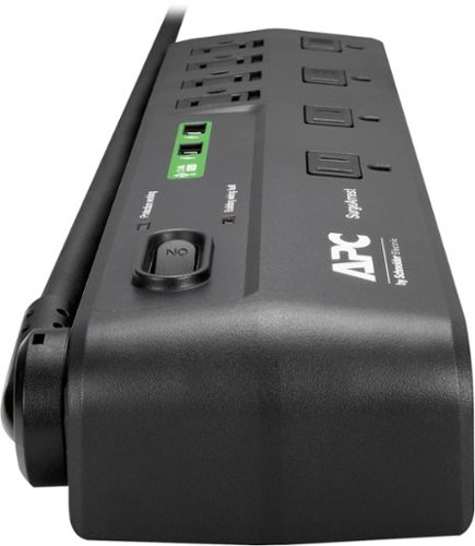 APC - Surge Arrest 8 Outlet/2 USB 2630 Joules Surge Protector - Black