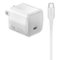 Insignia™ - 30W USB-C Compact Wall Charger Bundle with 6’ USB-C to C cable for Smartphones, Tablets and More - White-Front_Standard